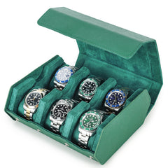 Luxury Genuine Leather Watch Case – 6 Slot Premium Travel Watch Organizer