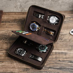 2025 New Arrival Premium Genuine Leather Watch Case – Secure & Stylish Storage Solution