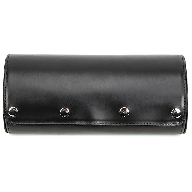 Luxury Genuine Leather Watch Roll Case – Premium Travel & Storage Organizer for 3 Watches