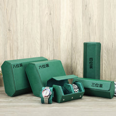 Luxury Genuine Leather Watch Case – 6 Slot Premium Travel Watch Organizer